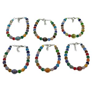 BRACCIALE PERLE MULTICOLOR  CON CHIUSURA