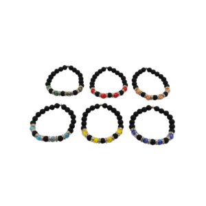 BRACCIALE NERO CON INSERTO PERLE SOMMERSO