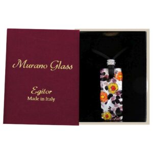 COLLANA CON SCATOLA CON CIONDOLO 2X4.5 FOGLIA ORO o ARGENTO