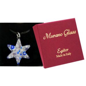 COLLANA CON SCATOLA CON CIONDOLO STELLA FOGLIA ORO o ARGENTO