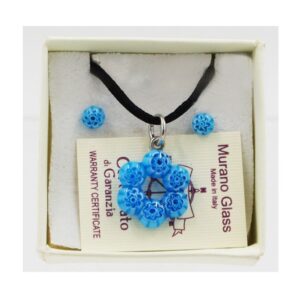 PARURE COLLANA CON SCATOLA CON CIONDOLO RONDELLA MURRINA