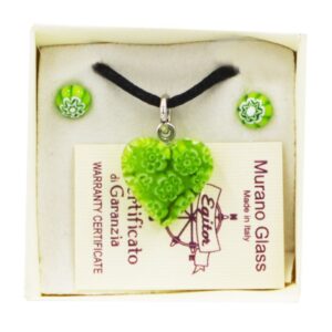 PARURE COLLANA CON SCATOLA CON CIONDOLO CUORE MURRINA