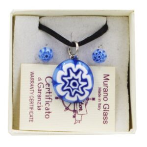 PARURE COLLANA CON SCATOLA CON CIONDOLO MURRINA