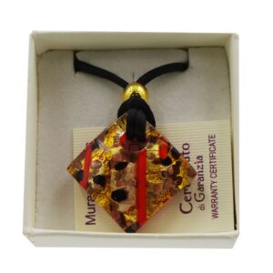 COLLANA CON SCATOLA 2.7X2.7 FOGLIA ORO o ARGENTO