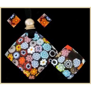 PARURE COLLANA CON SCATOLA CON CIONDOLO 4X4 MURRINA