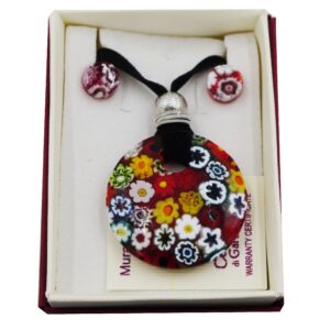 PARURE COLLANA CON SCATOLA CON CIONDOLO DIAM.4 MURRINA