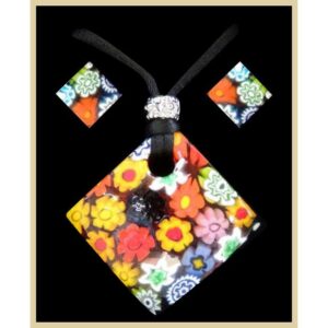 PARURE COLLANA CON SCATOLA CON CIONDOLO 3X3 MURRINA