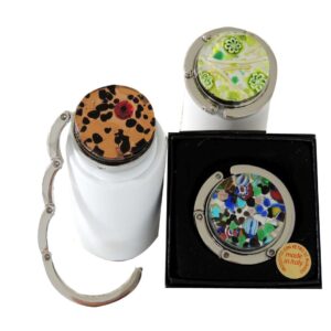 PORTA BORSE DIAM.3 FOGLIA ORO o ARGENTO