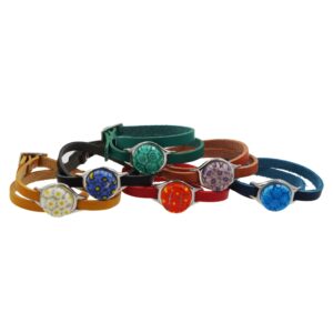 BRACCIALE CUOIO DOPPIO DIAM.18 MURRINA