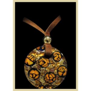 COLLANA CON CIONDOLO DIAM.4 FOGLIA ORA CON SCATOLA