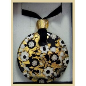 COLLANA CON CIONDOLO DIAM.5 FOGLIA ORA CON SCATOLA