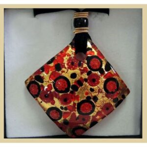 COLLANA CON CIONDOLO 5X5 FOGLIA ORA CON SCATOLA