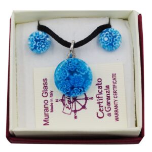 PARURE COLLANA CON SCATOLA CON CIONDOLO DIA.18.TUTTO MURRINA  MONOCOLORE