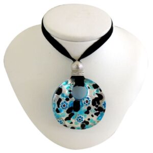 COLLANA CON CIONDOLO DIAM 4 FOGLIA ORO o ARGENTO