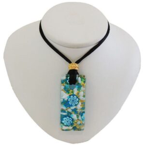 COLLANA CON CIONDOLO 2X4.5 FOGLIA ORO o ARGENTO