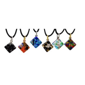 COLLANA CON CIONDOLO 1.5X1.5 FOGLIA ORO o ARGENTO