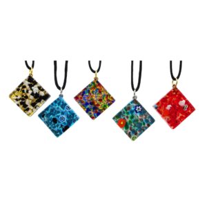 COLLANA CON CIONDOLO 3X3 FOGLIA ORO o ARGENTO