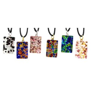 COLLANA CON CIONDOLO  2X3 FOGLIA ORO o ARGENTO