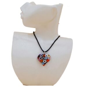 COLLANA CON CIONDOLO CUORE CM 3 MURRINA  MULTICOLOR