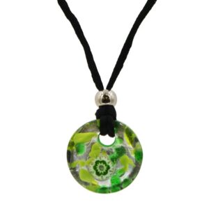 COLLANA CON CIONDOLO  DIAM 28 FOGLIA ORO o ARGENTO