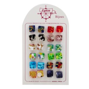 ORECCHINI 1X1 FOGLIA ORO o ARGENTO