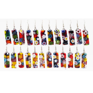 ORECCHINI 1X3 CON MONACHELLA MURRINA  MULTICOLOR