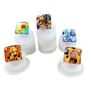 ANELLO 2.6X2.6 FOGLIA ORO o ARGENTO