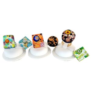 ANELLO 2X2-1.8X2.2-DIAM.22 FOGLIA ORO o ARGENTO