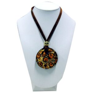 COLLANA CON CIONDOLO DIAM.4 FOGLIA ORA