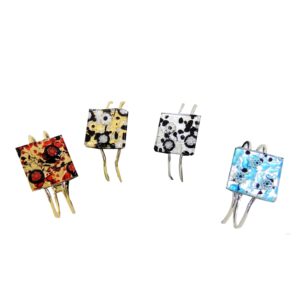 BRACCIALE MOLLA 3X3 FOGLIA ORO o ARGENTO