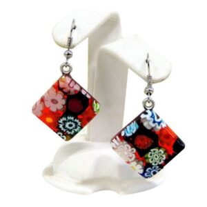 ORECCHINI MONACHELLA 1.5X1.5  MURRINA  MULTICOLORC.