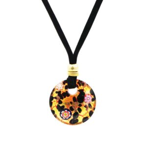 CIONDOLO DIAM 4 FOGLIA ORO o ARGENTO