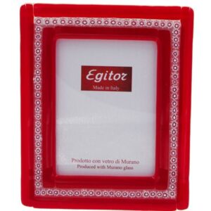 PORTA FOTO Misura Esterna cm 15X18 ROSSO+MURRINA  MONOCOLORE