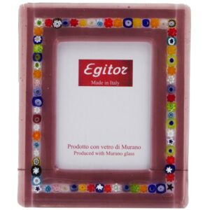 PORTA FOTO Misura Esterna cm 15X18 AMETISTA+MURRINA  MULTICOLOR