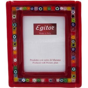 PORTA FOTO Misura Esterna cm 12X15 ROSSO+MURRINA  MULTICOLOR