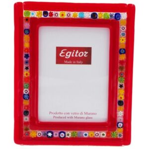 PORTA FOTO Misura Esterna cm 15X18 ROSSO+MURRINA  MULTICOLOR