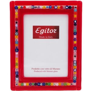 PORTA FOTO Misura Esterna cm 20X24 ROSSO+MURRINA  MULTICOLOR