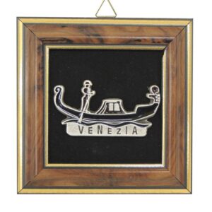 QUADRETTO 10.5X10.5 CON GONDOLA SMALTATA