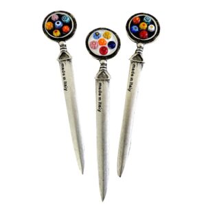 TAGLIACARTE TONDO CON MURRINA  CON SMALTO