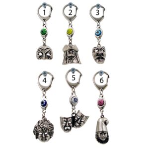 PORTA CHIAVE  MASCHERA CON GANCIO A MOLLA + MURRINA