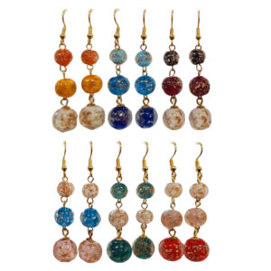 ORECCHINI CON MONACHELLA e PERLA DI VETRO SOMMERSO