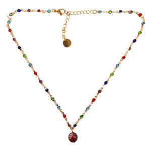 COLLANA GIROCOLLO CON CRISTALLI COLORATI